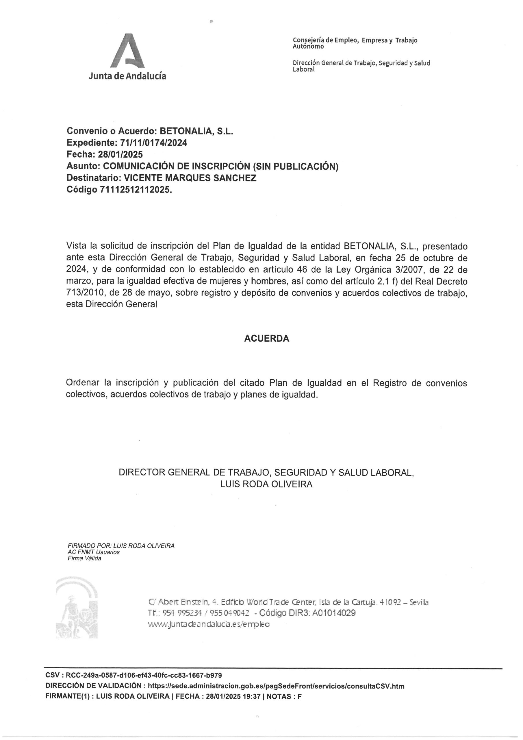 PLAN DE IGUALDAD BETONALIA HORMIGONES